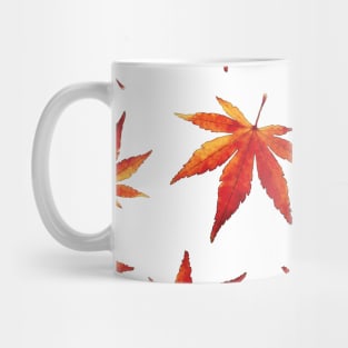 Watercolor Autumn maple leaf Pattern Mug